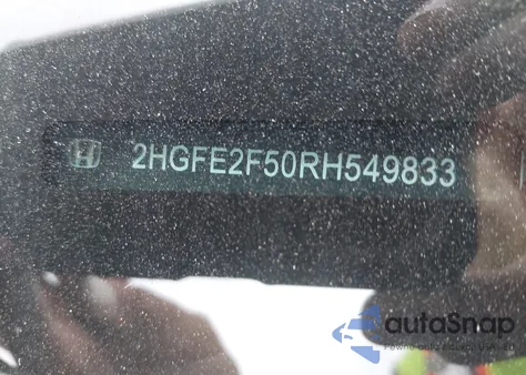 2024 Honda Civic Sport from USA, damaged, VIN 2HGFE2F50RH549833